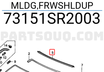 Honda 73151SR2003 MLDG,FRWSHLDUP