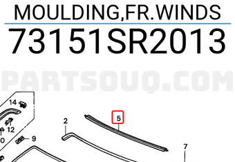 Honda 73151SR2013 MOULDING,FR.WINDS