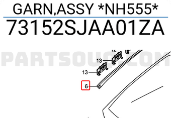 Honda 73152SJAA01ZA GARN,ASSY *NH555*