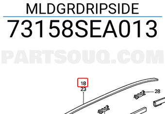 Honda 73158SEA013 MLDGRDRIPSIDE
