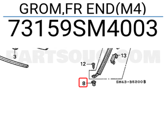Honda 73159SM4003 GROM,FR END(M4)
