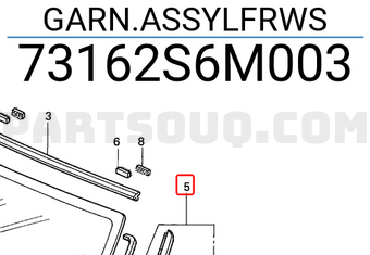 Honda 73162S6M003 GARN.ASSYLFRWS