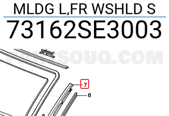 Honda 73162SE3003 MLDG L,FR WSHLD S