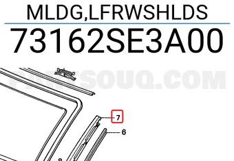 Honda 73162SE3A00 MLDG,LFRWSHLDS