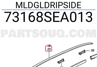 Honda 73168SEA013 MLDGLDRIPSIDE