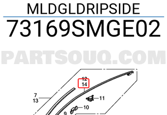 Honda 73169SMGE02 MLDGLDRIPSIDE