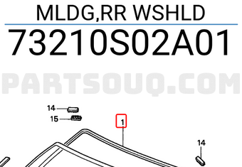 Honda 73210S02A01 MLDG,RR WSHLD