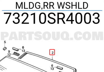 Honda 73210SR4003 MLDG,RR WSHLD