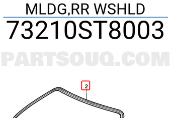 Honda 73210ST8003 MLDG,RR WSHLD