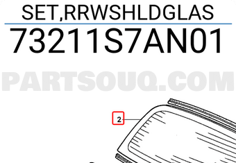 Honda 73211S7AN01 SET,RRWSHLDGLAS