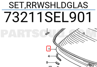 Honda 73211SEL901 SET,RRWSHLDGLAS