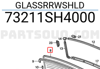 Honda 73211SH4000 GLASSRRWSHLD