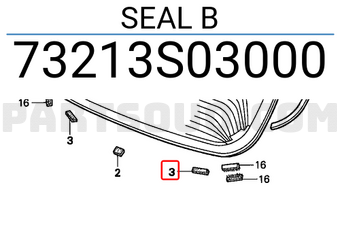 Honda 73213S03000 SEAL B