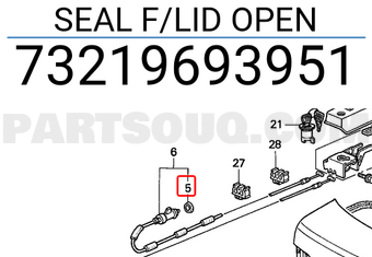 Honda 73219693951 SEAL F/LID OPEN