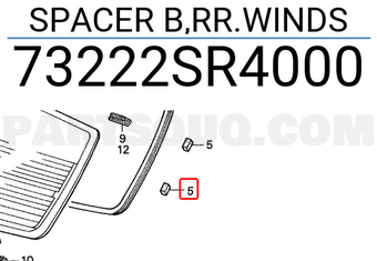 Honda 73222SR4000 SPACER B,RR.WINDS