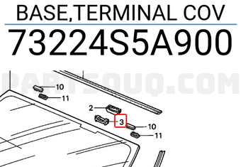 Honda 73224S5A900 BASE,TERMINAL COV