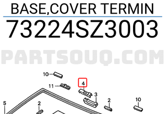 Honda 73224SZ3003 BASE,COVER TERMIN