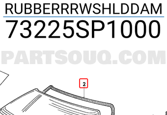 Honda 73225SP1000 RUBBERRRWSHLDDAM