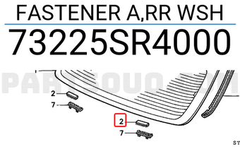 Honda 73225SR4000 FASTENER A,RR WSH