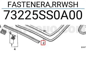 Honda 73225SS0A00 FASTENERA,RRWSH