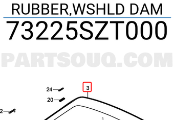 Honda 73225SZT000 RUBBER,WSHLD DAM