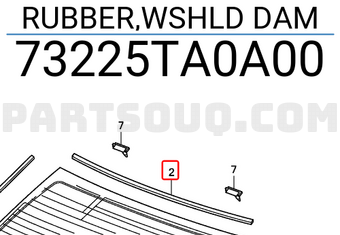 Honda 73225TA0A00 RUBBER,WSHLD DAM