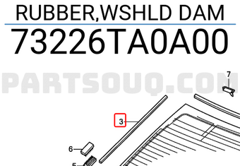 Honda 73226TA0A00 RUBBER,WSHLD DAM