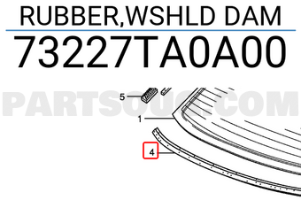 Honda 73227TA0A00 RUBBER,WSHLD DAM