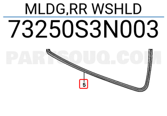 Honda 73250S3N003 MLDG,RR WSHLD