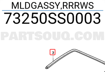 Honda 73250SS0003 MLDGASSY,RRRWS