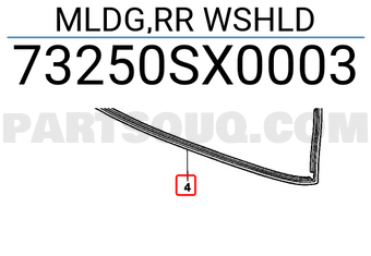 Honda 73250SX0003 MLDG,RR WSHLD