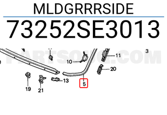 Honda 73252SE3013 MLDGRRRSIDE