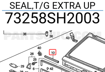 Honda 73258SH2003 SEAL,T/G EXTRA UP