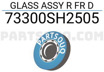 Honda 73300SH2505 GLASS ASSY R FR D