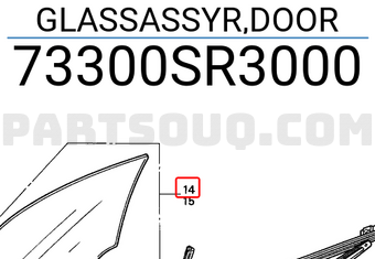 Honda 73300SR3000 GLASSASSYR,DOOR