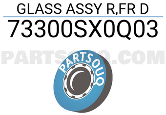 Honda 73300SX0Q03 GLASS ASSY R,FR D