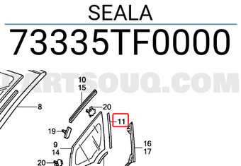 Honda 73335TF0000 SEALA