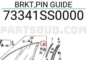 Honda 73341SS0000 BRKT,PIN GUIDE