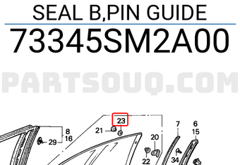 Honda 73345SM2A00 SEAL B,PIN GUIDE