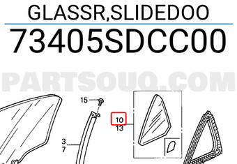 Honda 73405SDCC00 GLASSR,SLIDEDOO