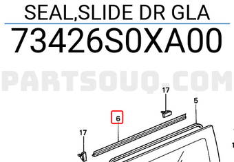 Honda 73426S0XA00 SEAL,SLIDE DR GLA