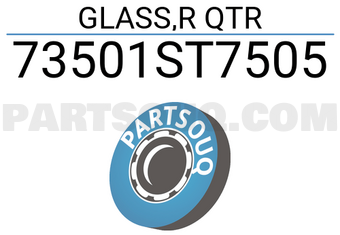 Honda 73501ST7505 GLASS,R QTR