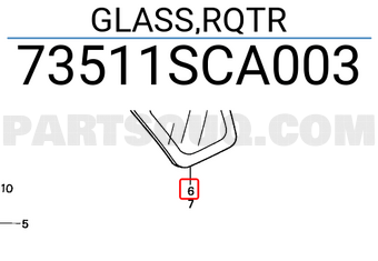 Honda 73511SCA003 GLASS,RQTR
