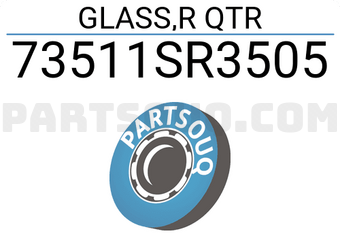 Honda 73511SR3505 GLASS,R QTR