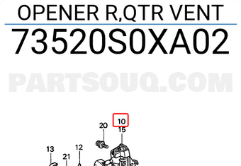 Honda 73520S0XA02 OPENER R,QTR VENT