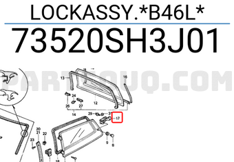 Honda 73520SH3J01 LOCKASSY.*B46L*