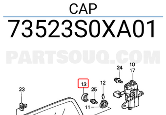 Honda 73523S0XA01 CAP