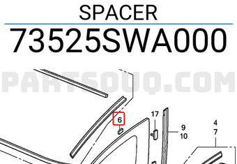 Honda 73525SWA000 SPACER