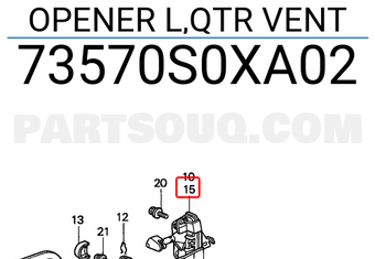 Honda 73570S0XA02 OPENER L,QTR VENT