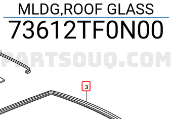 Honda 73612TF0N00 MLDG,ROOF GLASS